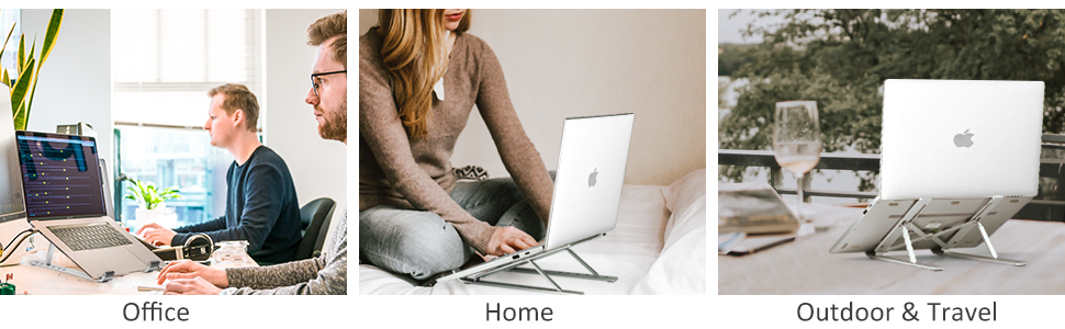 Portable Metal Aluminum, Foldable Laptop & Tablet Stand