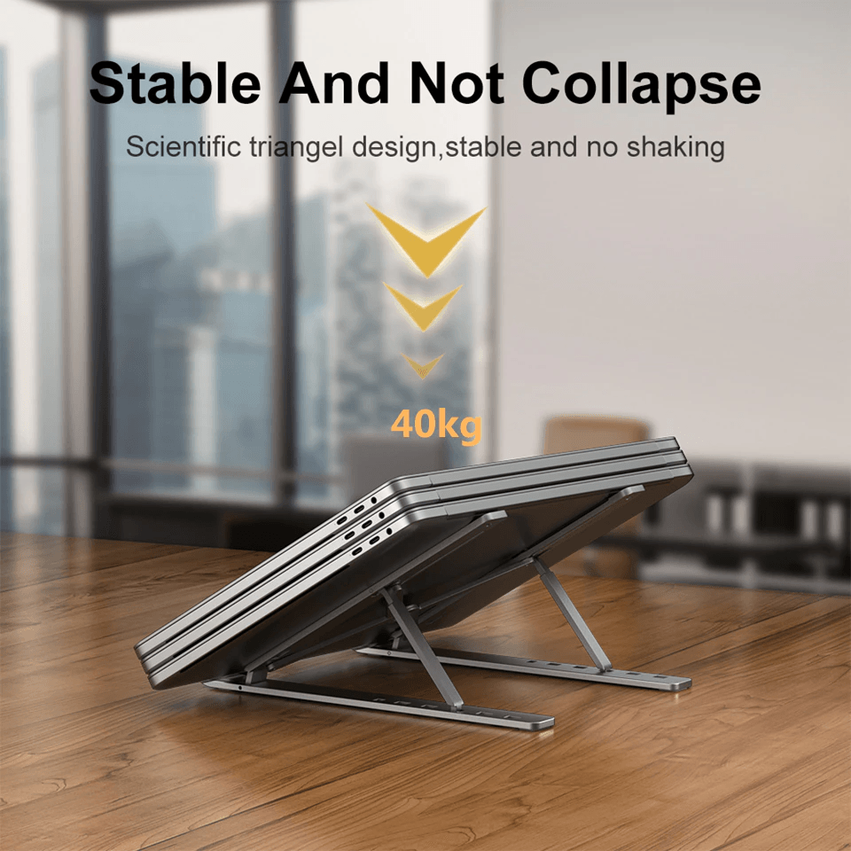 Portable Metal Aluminum, Foldable Laptop & Tablet Stand