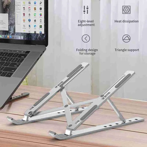 Portable Metal Aluminum, Foldable Laptop & Tablet Stand