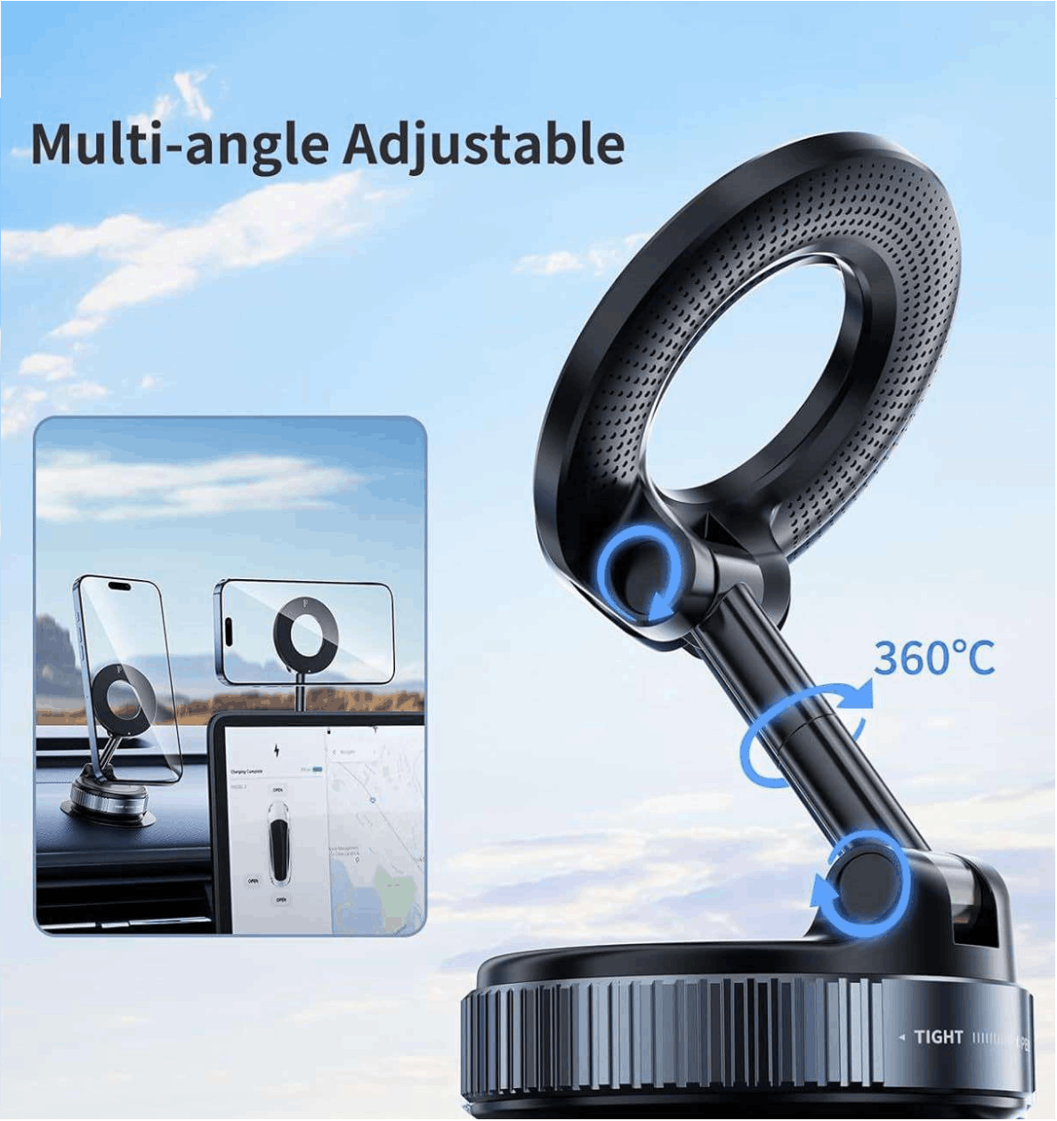 Dual Mount Magnetic 360 Mobile Holder