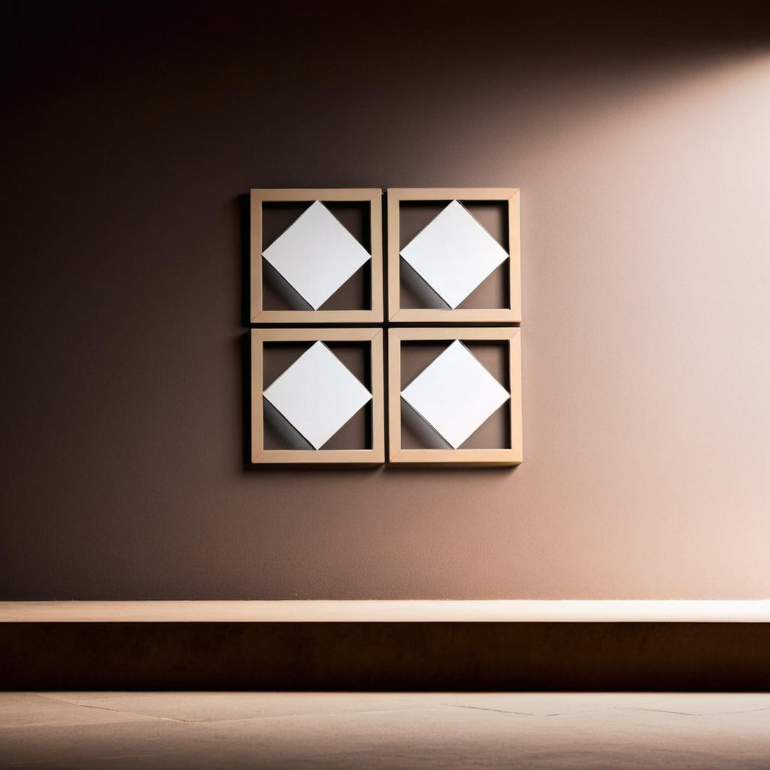 Rhombus Decoration Mirror Frame (1 ft x 1 ft)